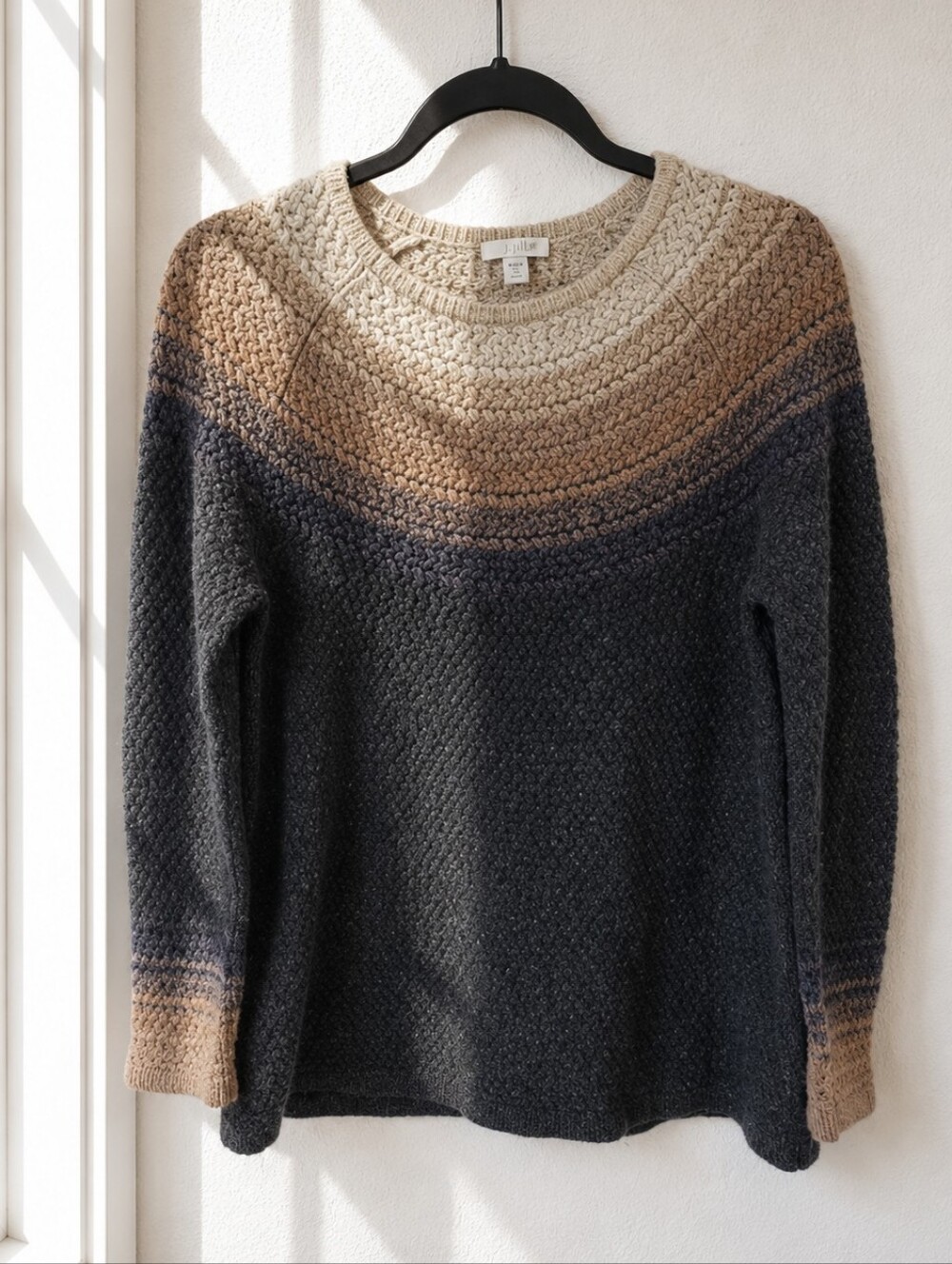 J.‎ Jill Ombre Cable Knit Yoke Sweater – Women's Small Petite